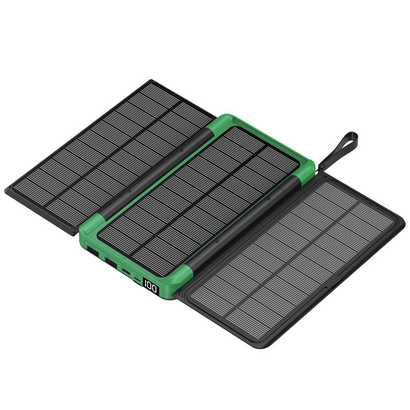 Power Bank Nuovo Power Bank pieghevole invisibile per esterni con ricarica solare wireless 20000mAH Power Bank mobile ad alta capacità_voghion.com