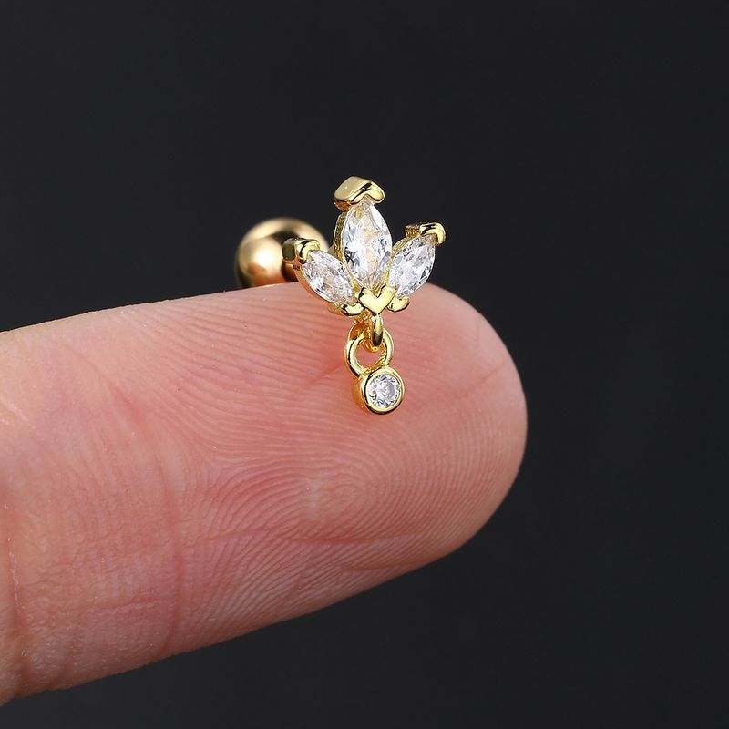 Unisex Nuovo Moda Piercing Osso Femmina Zircone Ciondolo Vite Mini Orecchini a Bottone_voghion.com