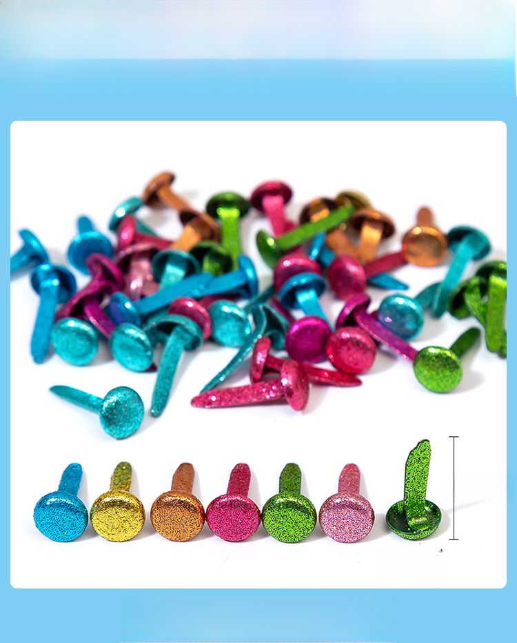 Chiodi doppi fatti a mano direttamente dalla fabbrica, chiodi rotondi colorati da due piedi, accessori decorativi per unghie ad angolo di pecora all'ingrosso_voghion.com