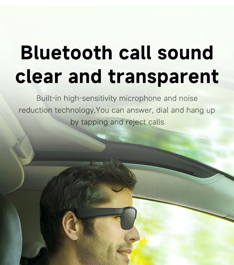 G02 TWS Kabellose Bluetooth-Smart-Brille, schwarze Technologie, offene Sonnenbrillen-Ohrhörer ohne Ohr_voghion.com