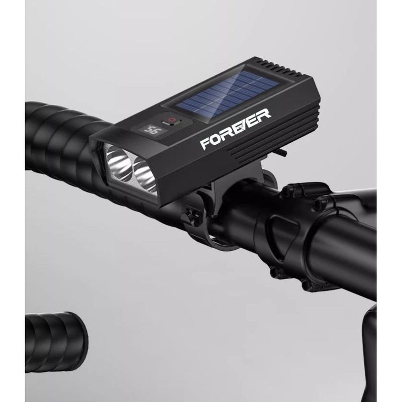 Solar Front Taschenlampe Radfahren Mountainbike Starke Licht Aufladen Nacht Reiten Ausrüstung_voghion.com