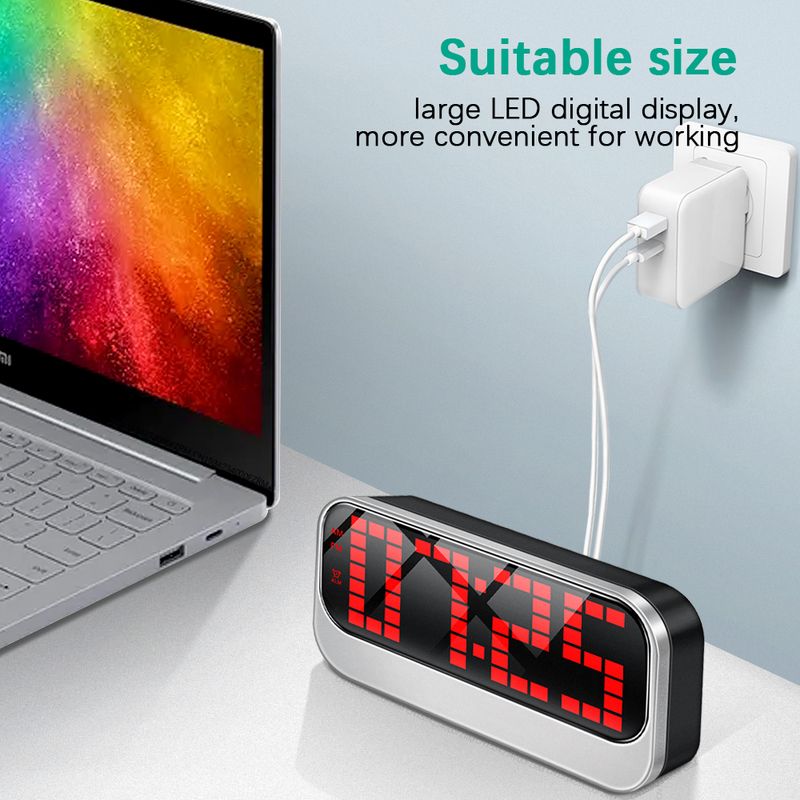 Home LED Digitale Smart Desk Wekker Horloge Tafel Elektronische Desktop Klokken Met Grote Digitale Temperatuur Kalender Weergave_voghion.com