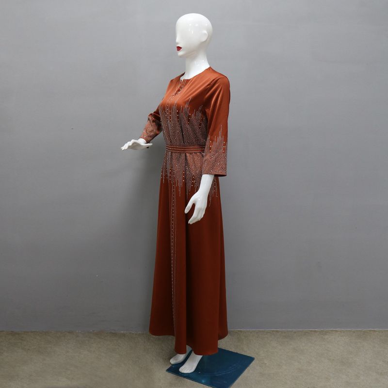 XQY500247 Vestido muçulmano marroquino com rosto forjado para o Oriente Médio, vestido árabe de Dubai, vestido de noite luxuoso e moderno com diamantes_voghion.com