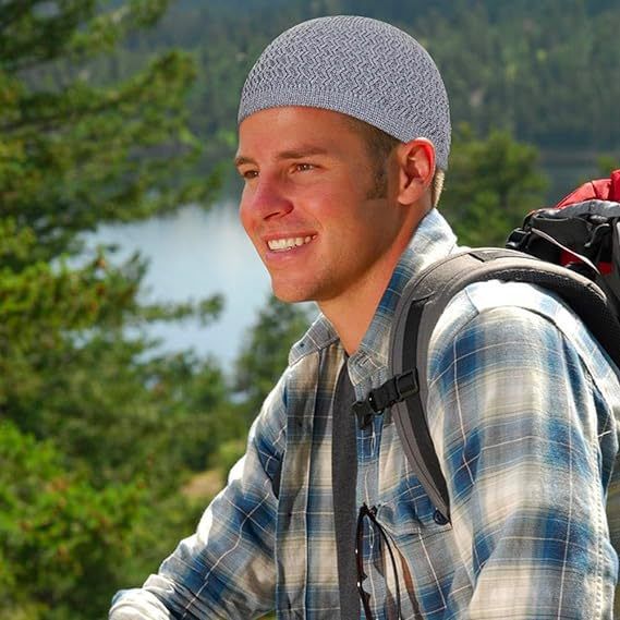 Arabská muslimská čepice pletená čepice pro muže a ženy vlněná čepice ze žakárové melounové kůže kulatá vlněná čepice_voghion.com