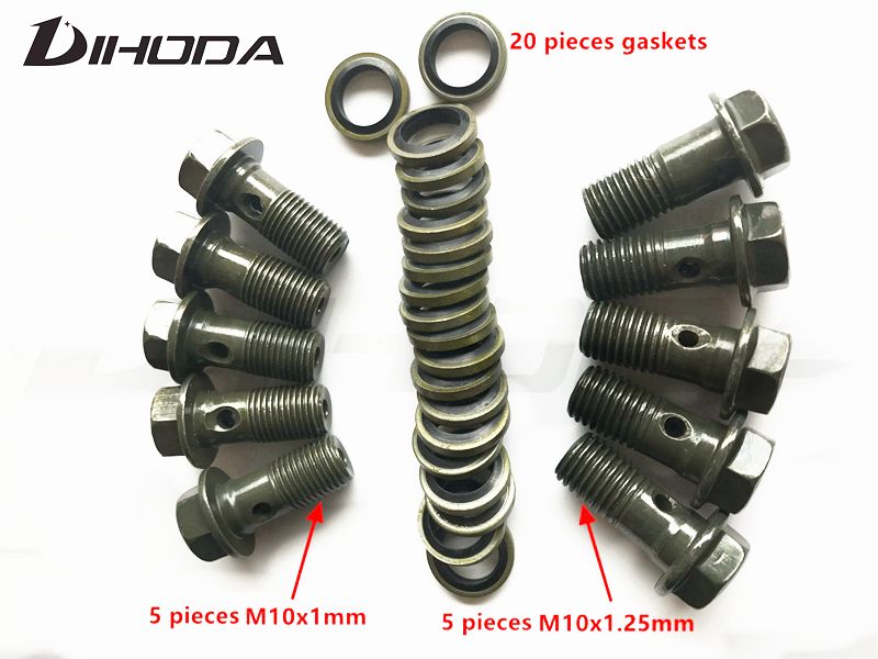 Motorfiets banjobout Olieaftapschroef/Holle schroef M10x1.25mm M10x1mm Voor Remslang Remklauw Master Cyder_voghion.com