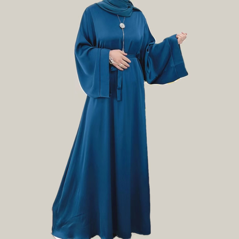 Einfarbiges, mehrfarbiges Basic-Kleid für Damen in großen Größen_voghion.com