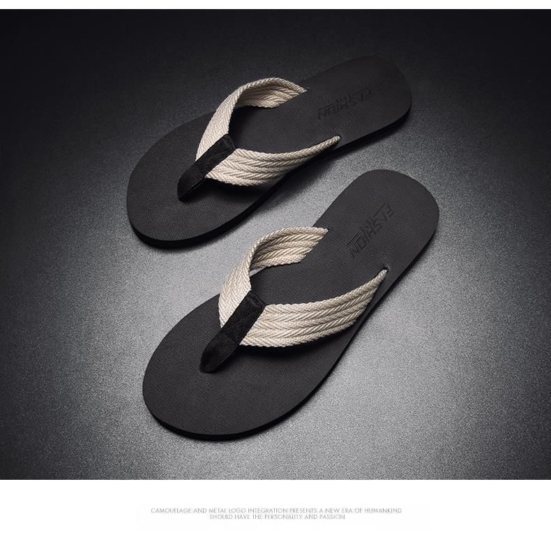 Men's Flip Flops – Soft EVA Slippers With Anti-Slip Sole For Beach/Gym (Black/Beige/Grey/Red)_voghion.com