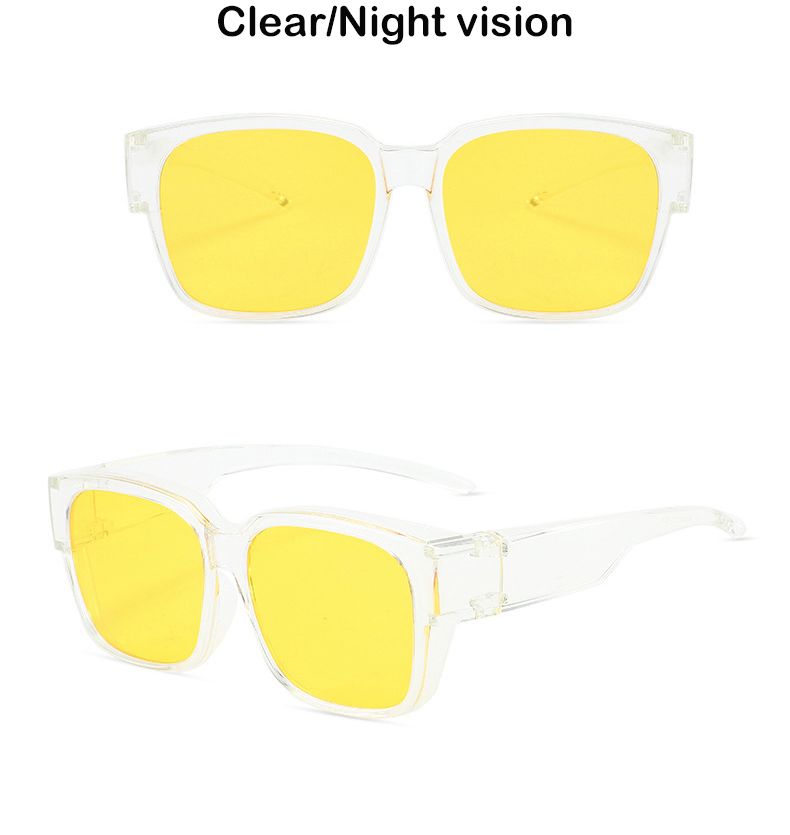 Neu Tragbare Myopie Abdeckung Spiegel Große Größe UV400 Fahren Polarisierte Sonnenbrille_voghion.com