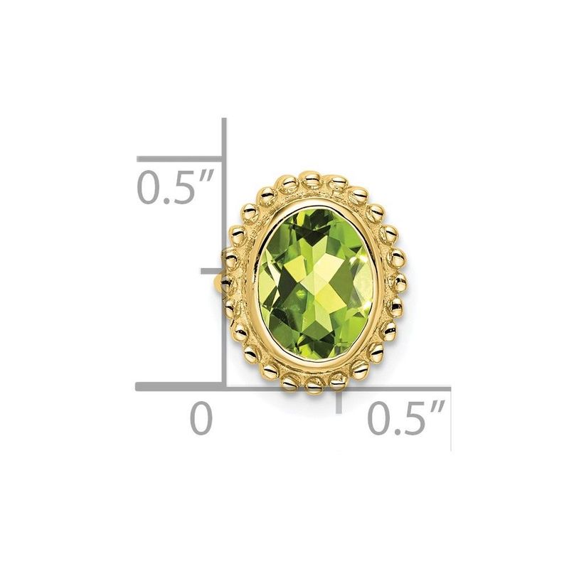 10k Oval Peridot Chain Slide_voghion.com