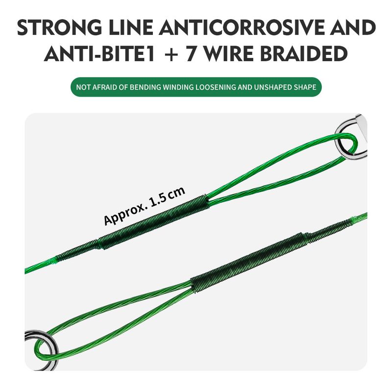 Leader Edelstahl Anti-Biss mit Snap Pin Figure-Eight Ring Stahldraht Linie Köder Angeln Getriebe Zubehör Groß_voghion.com