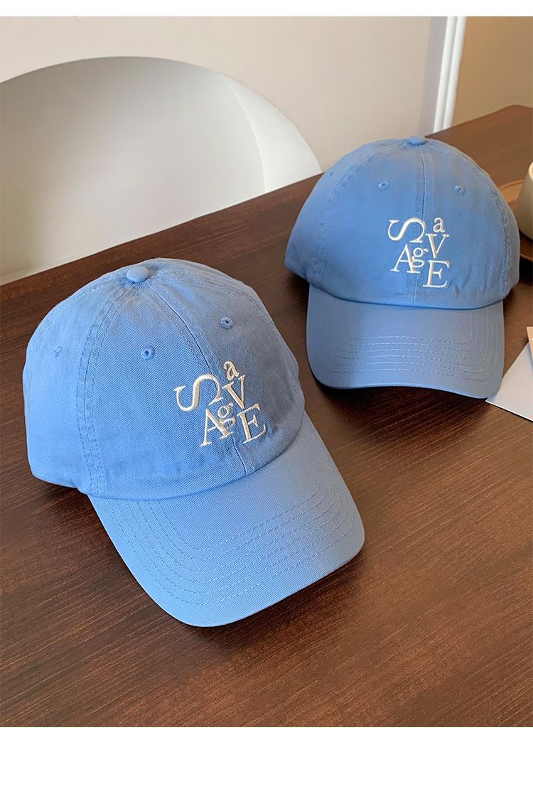 Ins Style Letter Borduurwerk Baseball Cap Dames Lente En Herfst Zachte Top Cap Tide_voghion.com