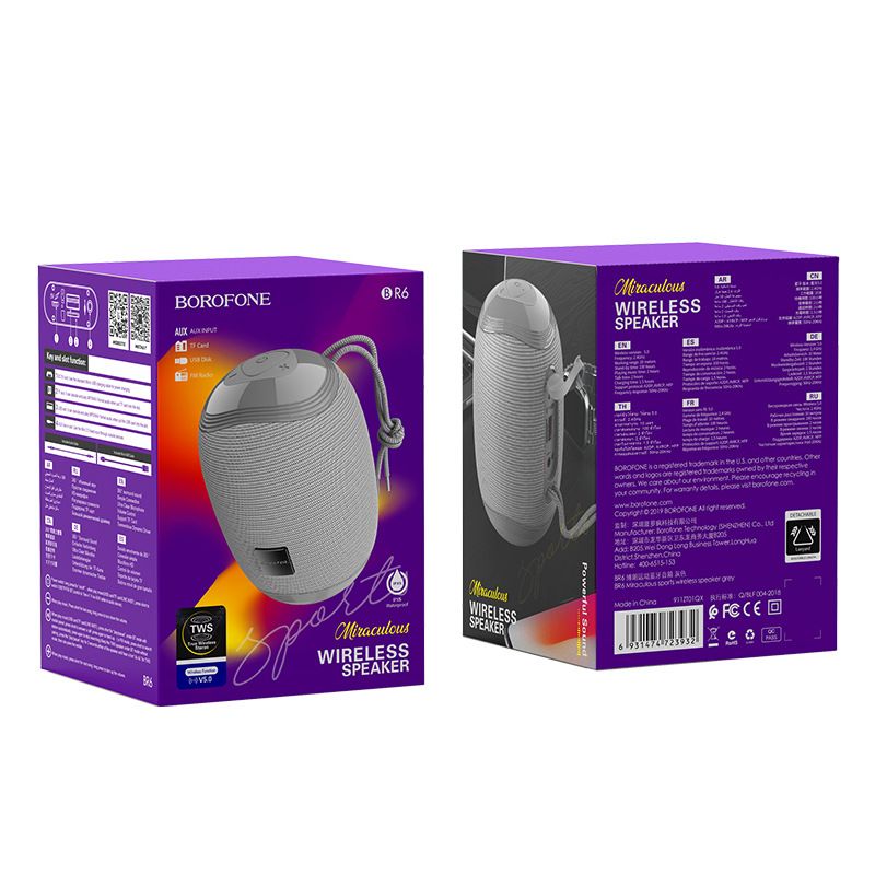Festival de musique BR6 sport Bluetooth haut-parleur circulaire bureau sans fil Audio appel TF carte nouveau_voghion.com