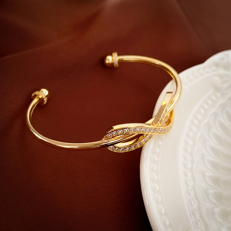 Valentine's Day hot bow open bracelet French high-grade temperament bracelet simple fashion hand accessories_voghion.com