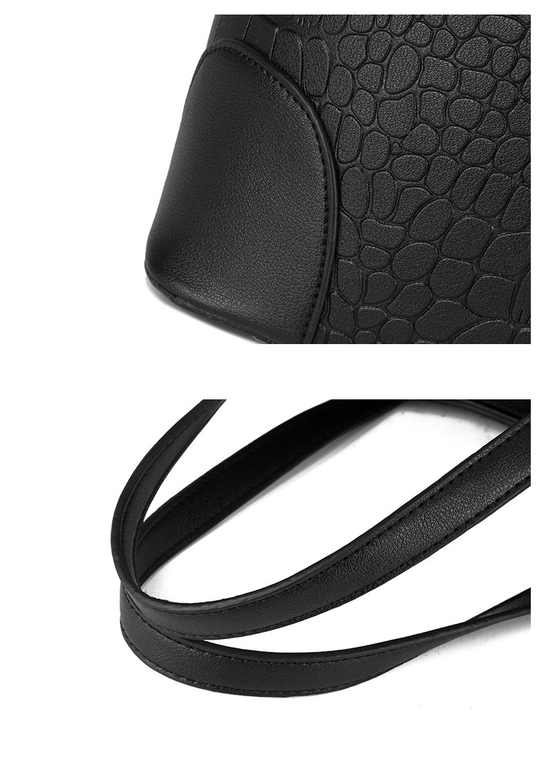Handbag Set For Women Fashion Simple Crocodile Bag Shoulder Bun Mother Bag Two Sets_voghion.com