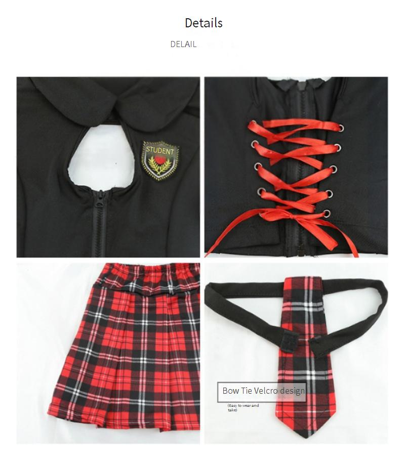 Sexy Sailor Schoolgirl Costume - Roleplay Jk Uniform With Tie, Mini Skirt & Panties | Soft Milk Silk Fabric | One Size Fits Most | Lolita, Cosplay_voghion.com