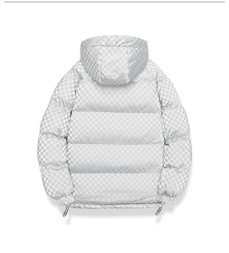 Veste d'hiver pour homme avec imprimé étoilé brillant - Manteau en coton épais à capuche pour l'automne et l'hiver - Gris/Noir/Bleu roi - Tailles M à 4XL_voghion.com