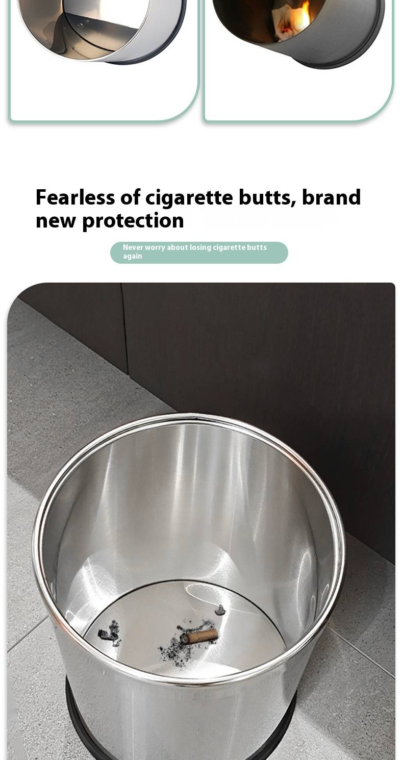 Cestino per rifiuti in acciaio inossidabile – Uso commerciale – Design aperto – Resistente alla ruggine e facile da pulire – Ideale per ufficio, cucina, hotel_voghion.com