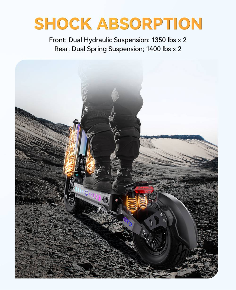 2025 Hot! OOTD T90 Off-Road E-Scooter - 150kg Load, 100km Long Range Commuter, Foldable Design, Hydraulic Brakes | 4-7 Day Delivery From EU_voghion.com