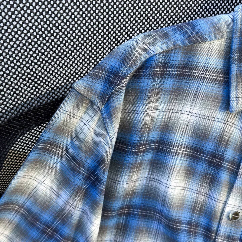 Camisa de cuadros transpirable: poliéster ligero, protección UV, secado rápido y antiarrugas, unisex, para verano (M-3XL, L)_voghion.com