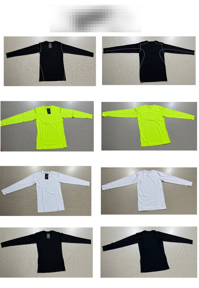 Camiseta deportiva de manga larga ajustada para hombre: camiseta de compresión transpirable y de secado rápido para gimnasio, running, baloncesto y entrenamiento de fútbol._voghion.com