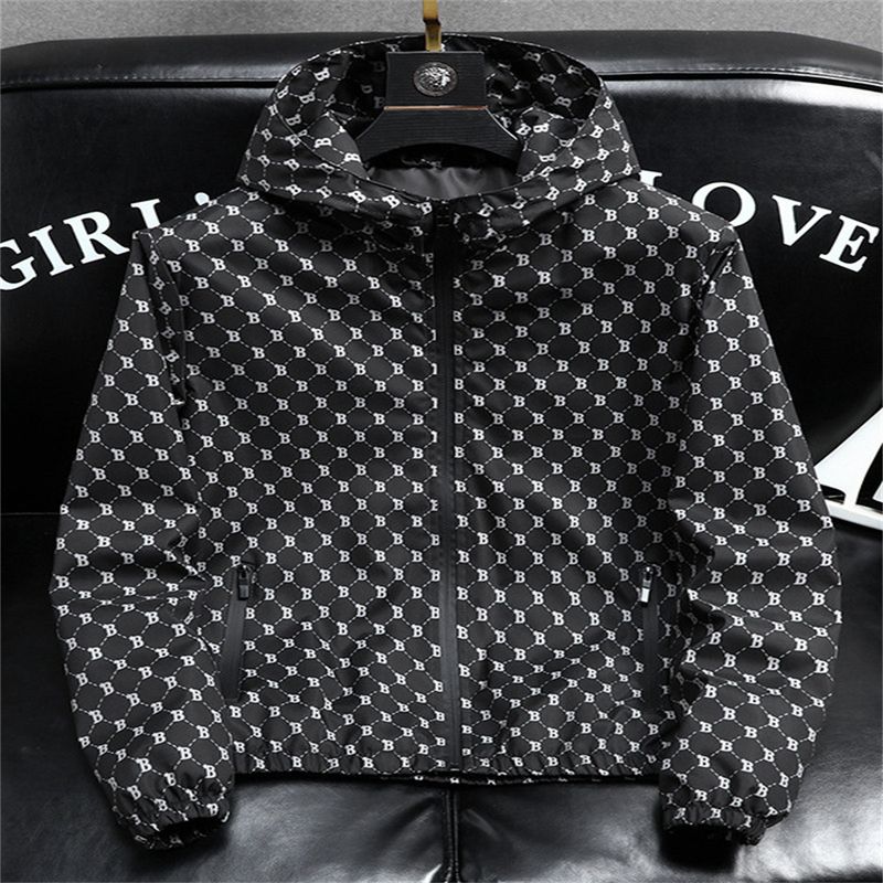 Veste à capuche zippée style européen et américain pour jeunes et hommes, 100 % polyester, manches longues, décontractée, ample, sport, tailles M à 5XL_voghion.com