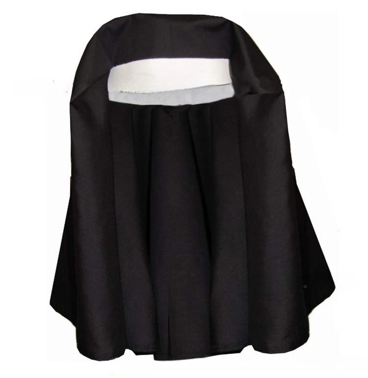 Halloween Masquerade Nun Costume Accessories Headscarf Scarf Golden Cross Three-piece Set_voghion.com