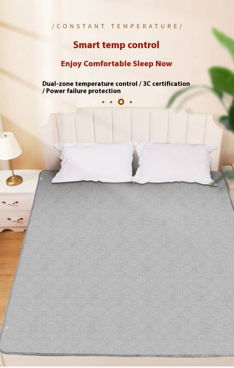 Milk Fleece Electric Blanket – Dual/Single Control Heating Pad For Single/Double Bed (Smart Thermostat, Overheat Protection, Ultra-Soft Plush)_voghion.com