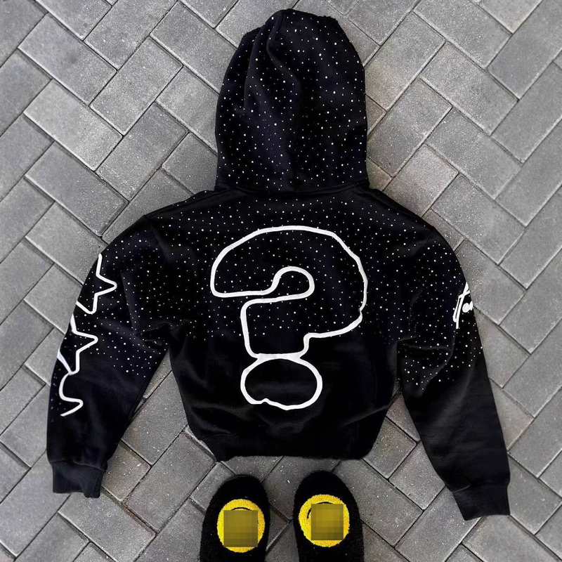 Retro Y2K Zip-Up Hoodie - Oversized Streetwear Pullover With Trendy Print, Unisex Casual Wear_voghion.com