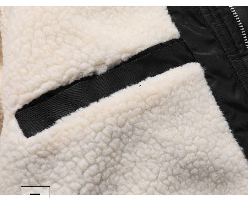 Giacca invernale in pile con cappuccio da uomo, foderata in pelliccia sintetica, vestibilità slim, con cerniera, per abbigliamento casual e streetwear (rosso/nero/blu, M-5XL)_voghion.com