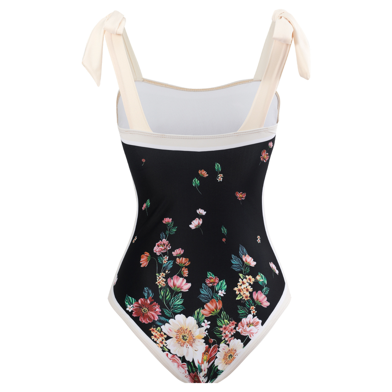 2023 Nyt Badetøj Konservativ One Piece Hot Spring Badetøj Sæt Dame Chiffon Cover Up_voghion.com