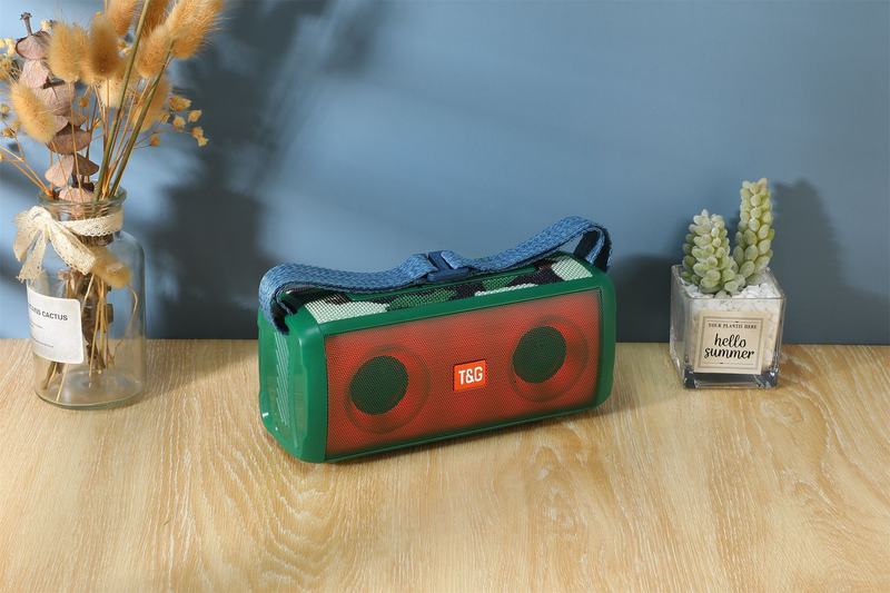 Nuevo Altavoz Bluetooth TG345 para exteriores, luz LED colorida, Radio, tarjeta de inserción, caja, transmisión, Subwoofer_voghion.com