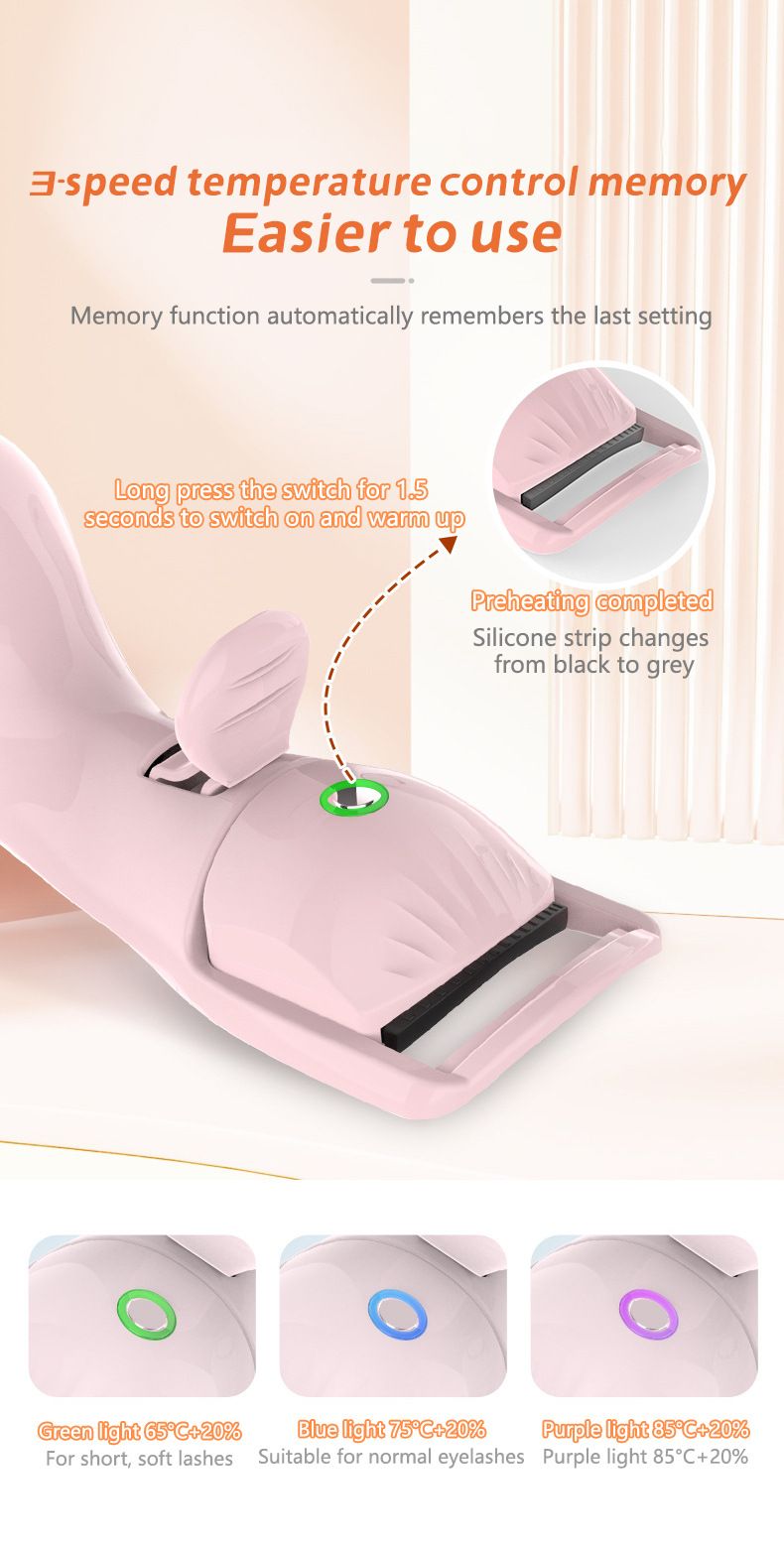 Nouveau modèle 2025 de bigoudi avec faux recourbe-cils intégré, chauffage électrique, recourbe-cils, mini-appareil portable et durable_voghion.com