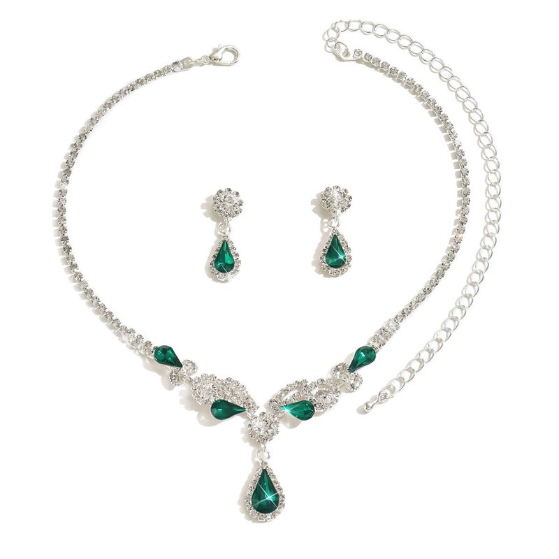 Set di collana, orecchini, pendenti e accessori da sposa in due pezzi, versatili e freschi, con catena per clavicola_voghion.com