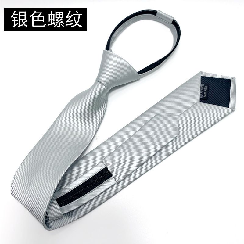 Cravate tendance pour hommes et femmes, étudiante, simple, pratique et décontractée, style minimaliste, coupe étroite, 6 cm, bleu marine_voghion.com