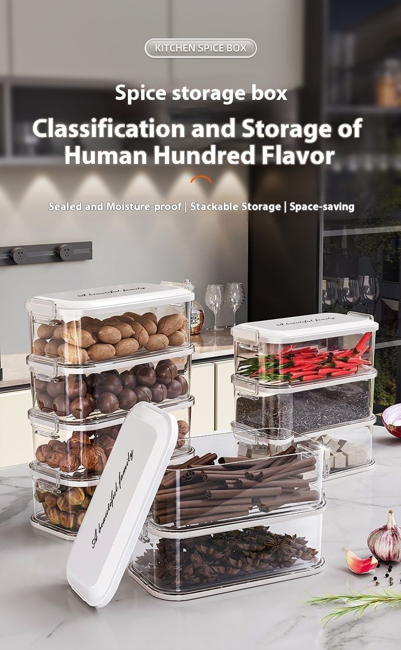 Gewürz versiegelt Küche Haushalt Glas High-End Pfeffer Anis Gewürz Aufbewahrungsbox Lebensmittelqualität_voghion.com