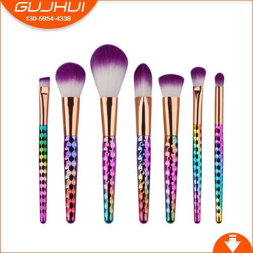 Juego de 7 brochas de maquillaje en forma de panal, herramientas de belleza, utensilios de maquillaje, brocha para sombra de ojos GUJHUI_voghion.com