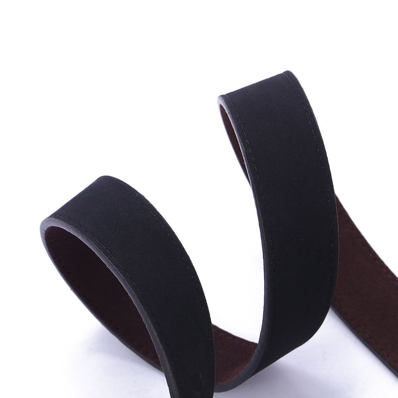Cinture da uomo Fibbia a piastra rotante Cinture popolari transfrontaliere Cinture in pelle di vacchetta bifacciale alla moda e casual Produttori all'ingrosso_voghion.com