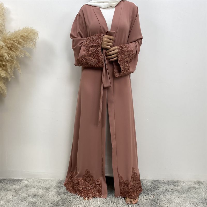 Faslı Kadın Kaftanı Yeni Türkiye İşlemeli Kaftan İslami Tesettür Tesettür Elbise Etek Ucu Manşet Aplike Ramazan Abaya Müslüman Dubai_voghion.com
