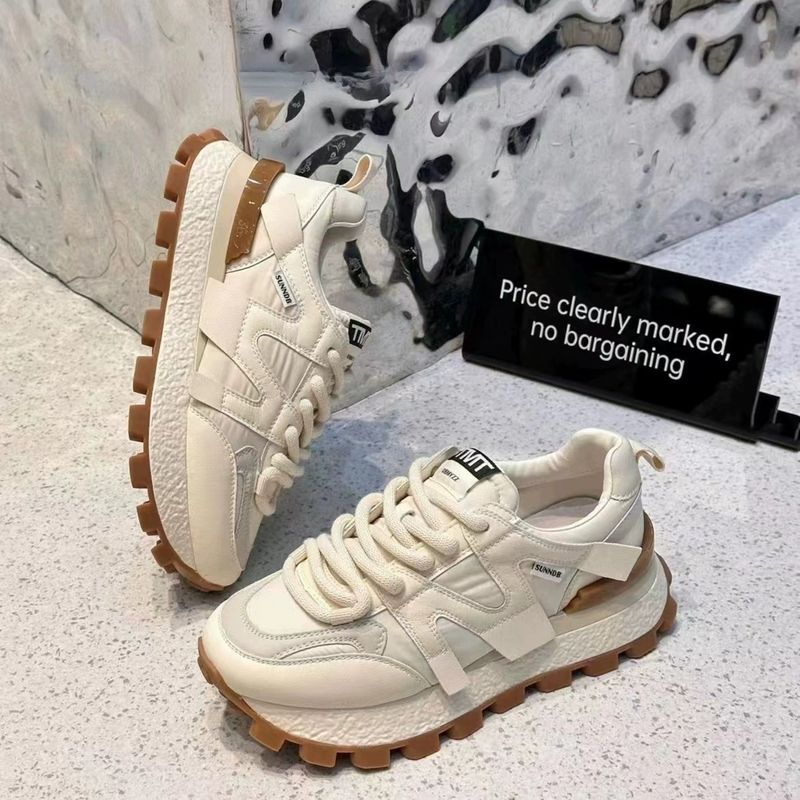 Scarpe Forrest Gump in vera pelle da donna 2023 autunno nuove scarpe waffle con suola morbida all-match scarpe sportive casual singole scarpe da papà con la suola spessa_voghion.com