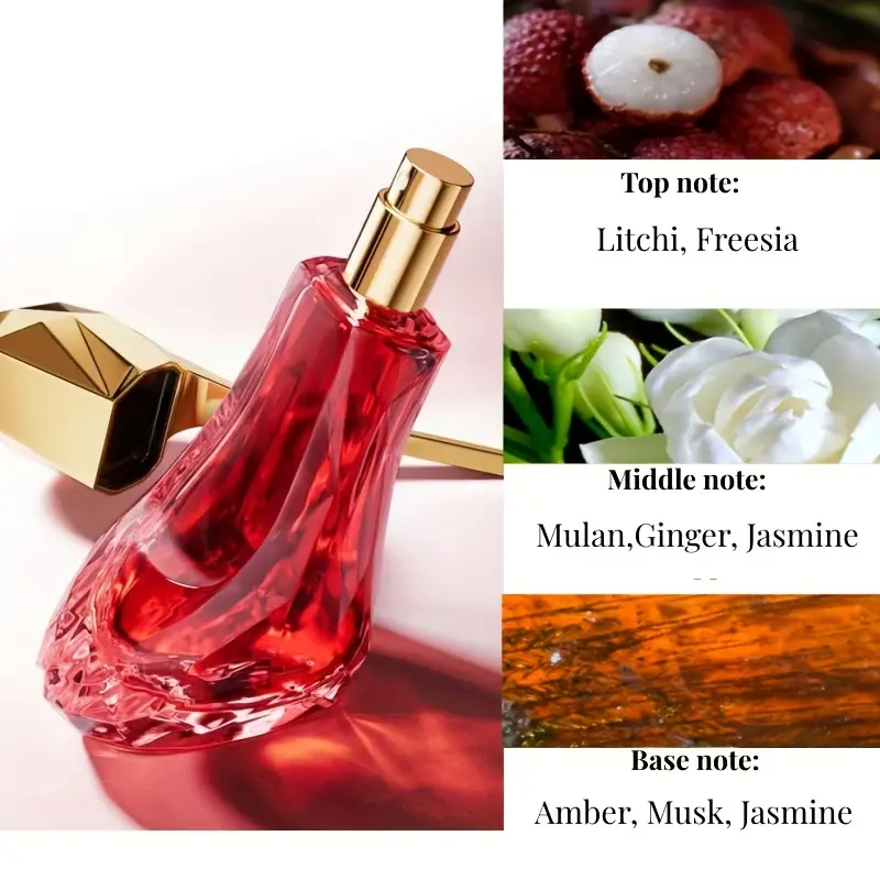 Coffret cadeau d'eau de toilette en vaporisateur High Heel pour femme, parfum rafraîchissant et durable aux senteurs florales et fruitées, parfum élégant pour les rendez-vous_voghion.com