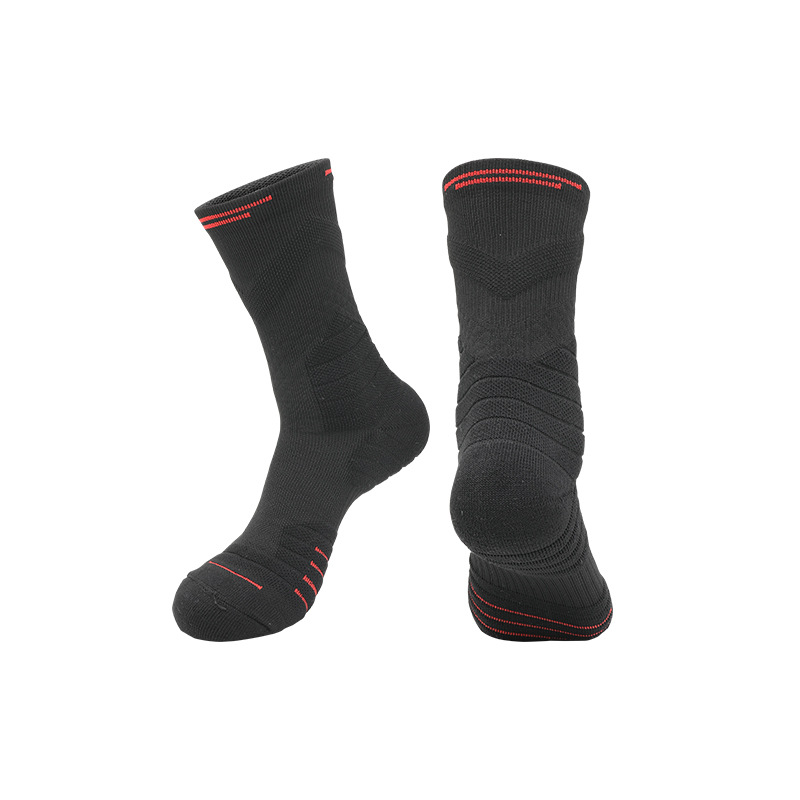 Dropshipping basketball socks for men, professional sports socks, practical towel-soled high-top running socks for men wholesale_voghion.com