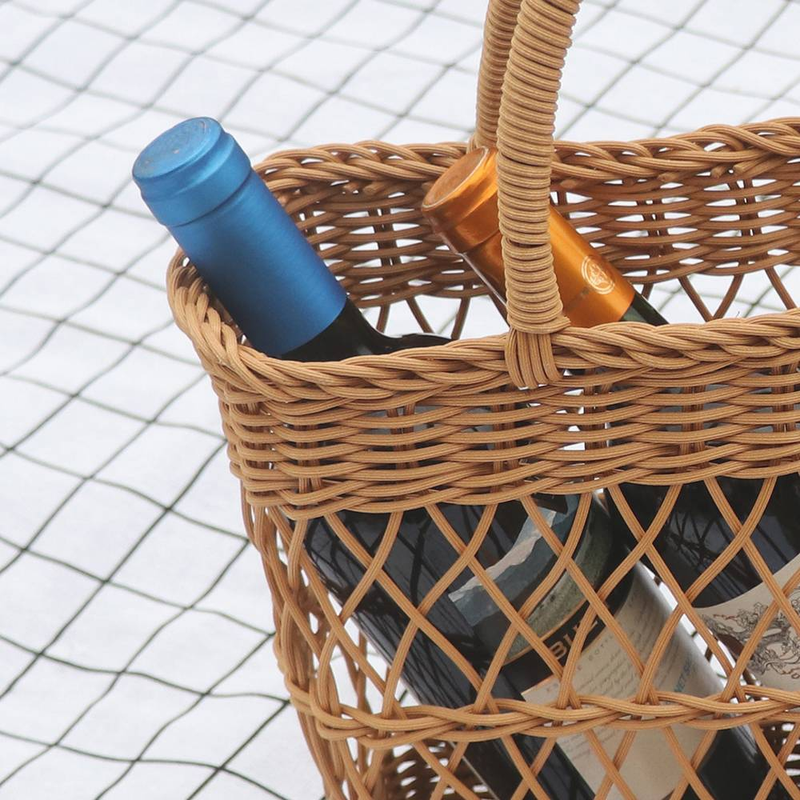 Cesto portaoggetti in rattan intrecciato a mano, cesto portavino, cesto per la spesa di verdure_voghion.com