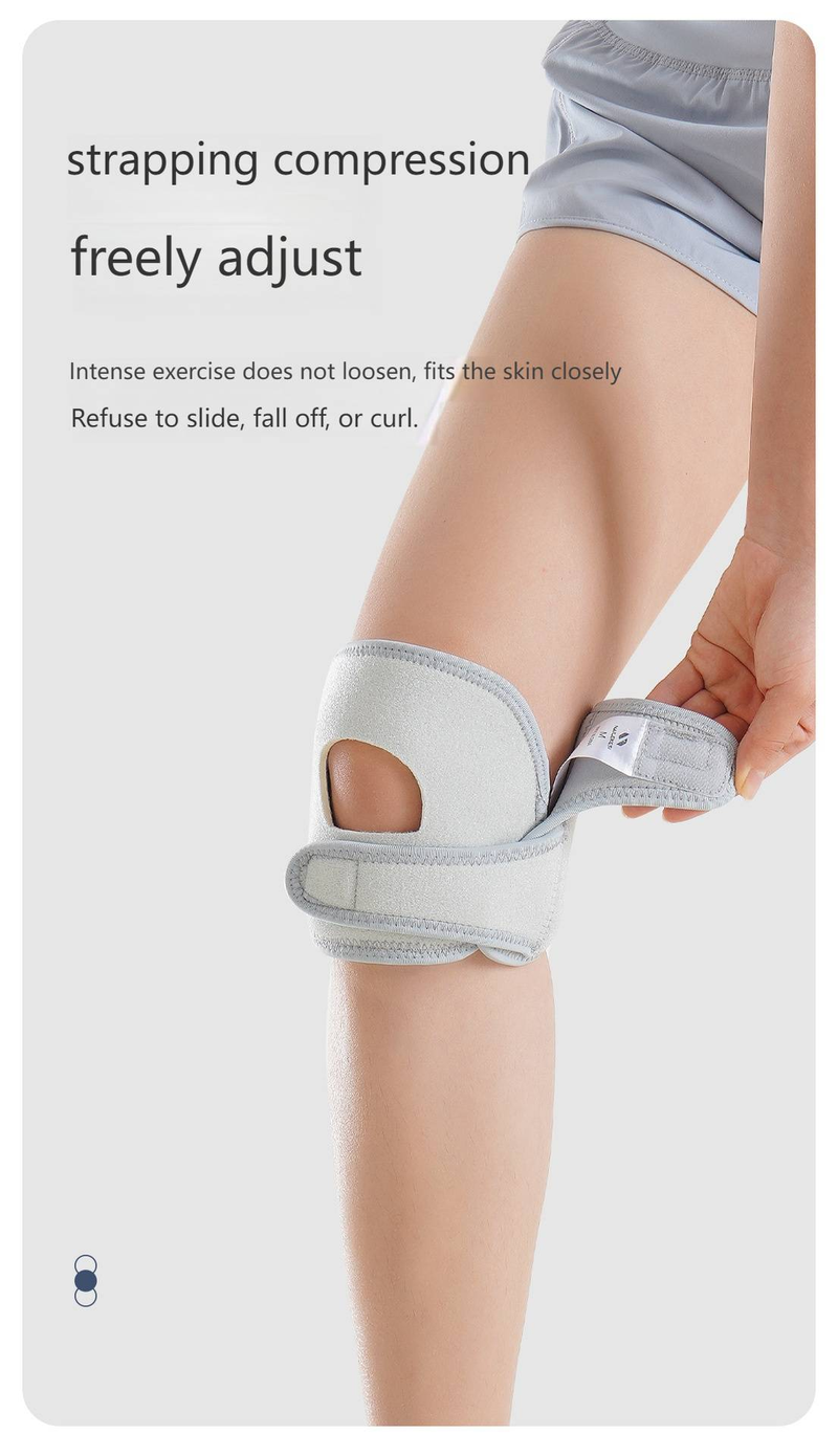 Ginocchiera professionale leggera per escursionismo, corsa e sport – Cuscinetto in silicone e supporto a molla – Donna e uomo (grigio/nero/rosa, confezione singola)_voghion.com
