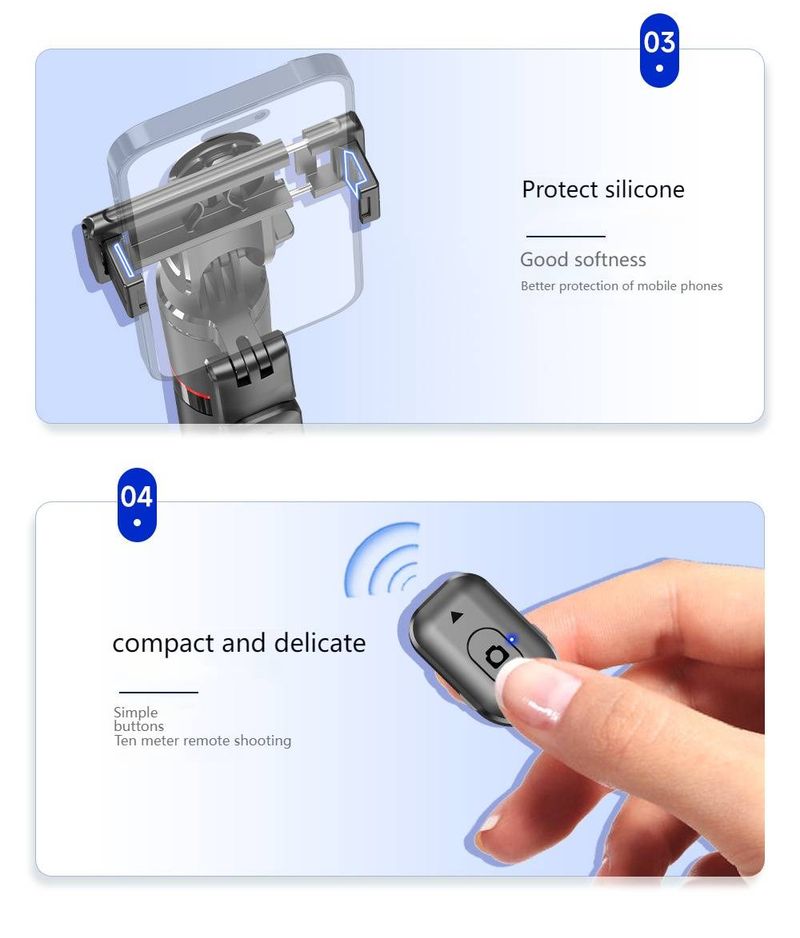 Trípode profesional antivibración para selfies con control remoto Bluetooth, luces de relleno duales y cabezal giratorio de 360°, soporte portátil para teléfono de viaje para vlogs._voghion.com
