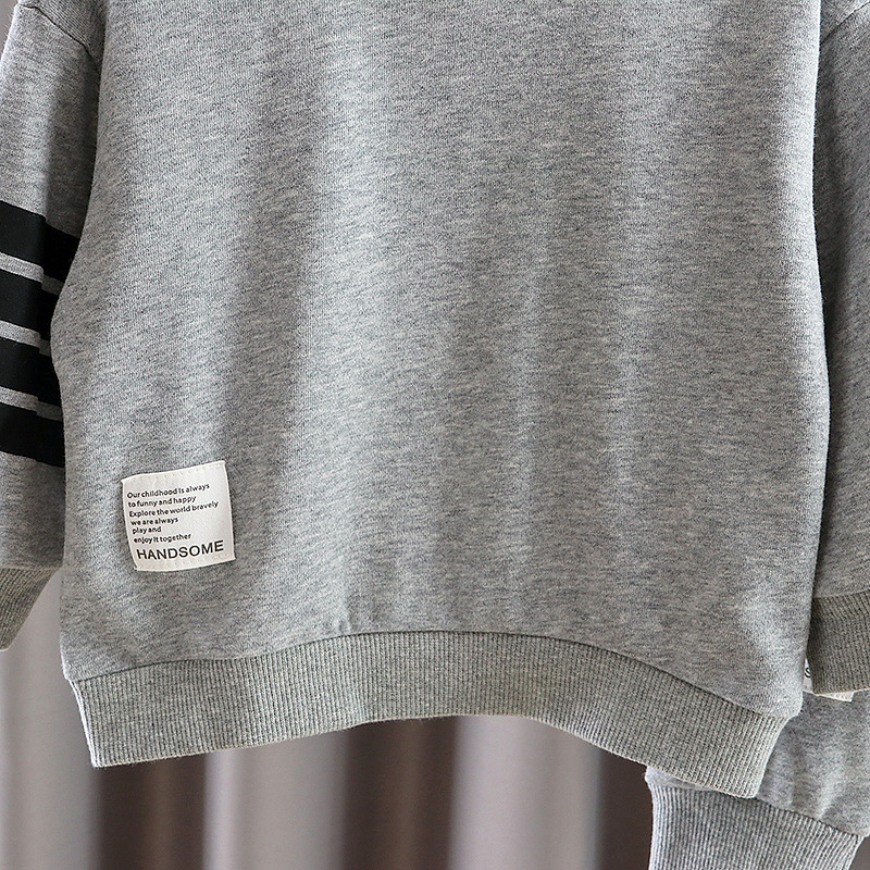 Pull à col rond avec lettres pour garçons et filles, ensemble de sport décontracté et confortable pour enfants, Long printemps et automne_voghion.com
