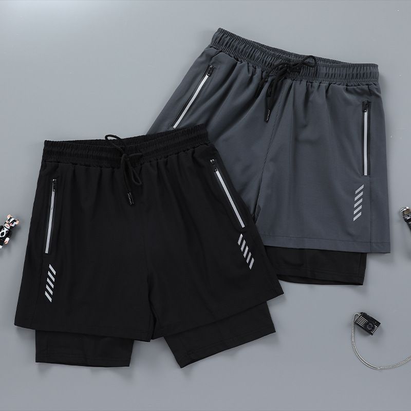 Fodera interna a tre pezzi a doppio strato in stile americano, pantaloncini da basket a due pezzi ad asciugatura rapida, pantaloni sportivi larghi,_voghion.com