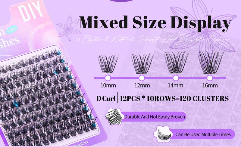 Dense & Natural DIY Cluster Lashes - Segmented Single - Cluster False Eyelashes, Easy To Apply_voghion.com