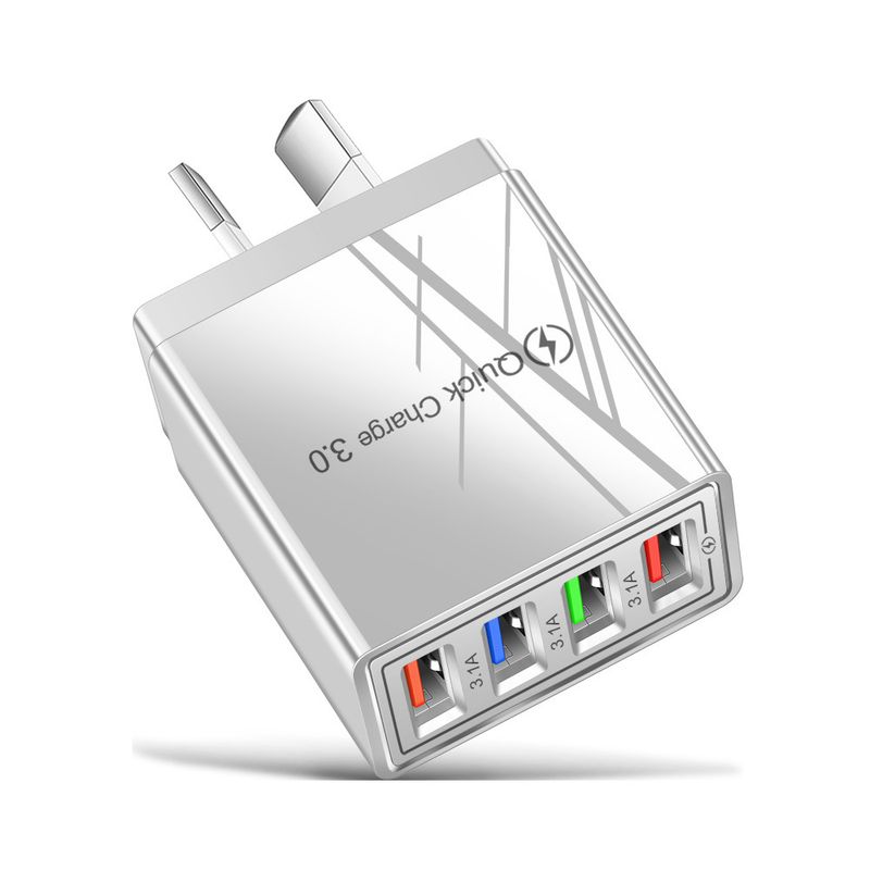 Φορτιστής κινητού τηλεφώνου Music Festival AU 4USB 3.1A Κεφαλή φόρτισης πολλαπλών θυρών Βρετανικό, Αυστραλιανό, Κορεατικό, Ινδικό Πρότυπο_voghion.com