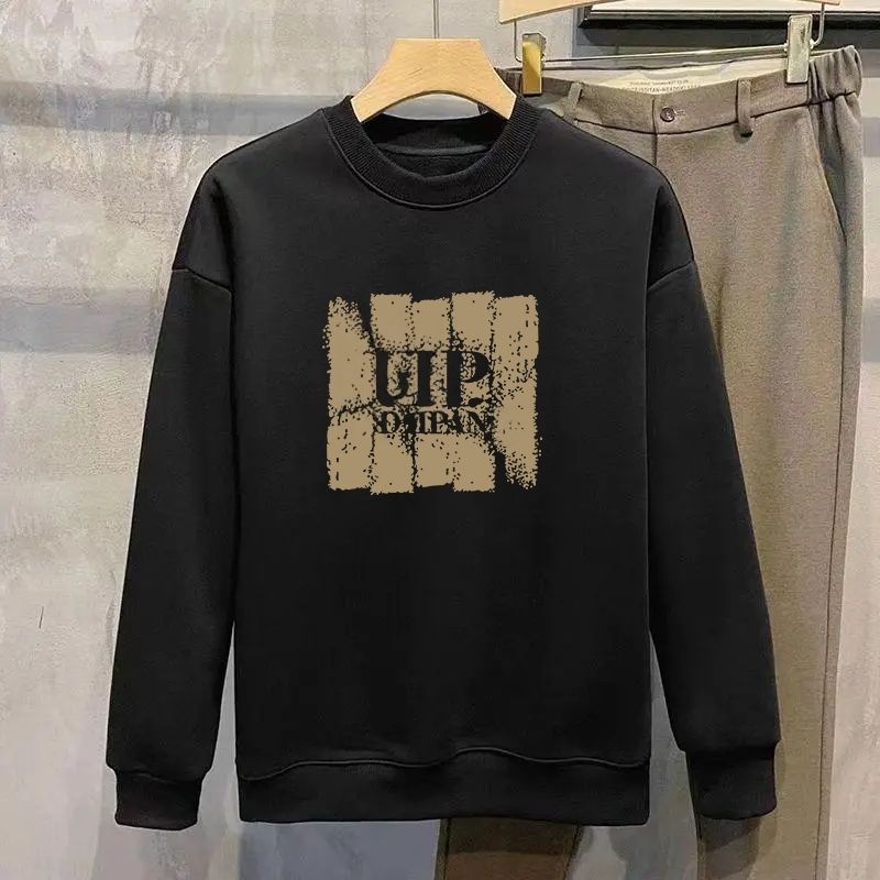 Polar Fleece Solid Color Round Neck Sweater Mens Candy Cotton Long Sleeve Working Clothes_voghion.com