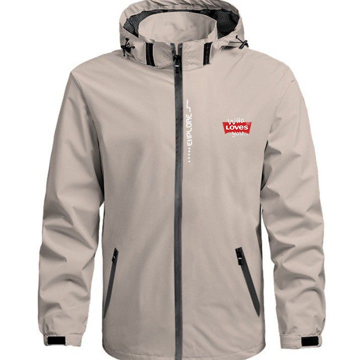 Giacca da corsa per esterni 3 in 1 con cappuccio, motivo stampato, staccabile, antivento, impermeabile, giacche da uomo e da donna_voghion.com